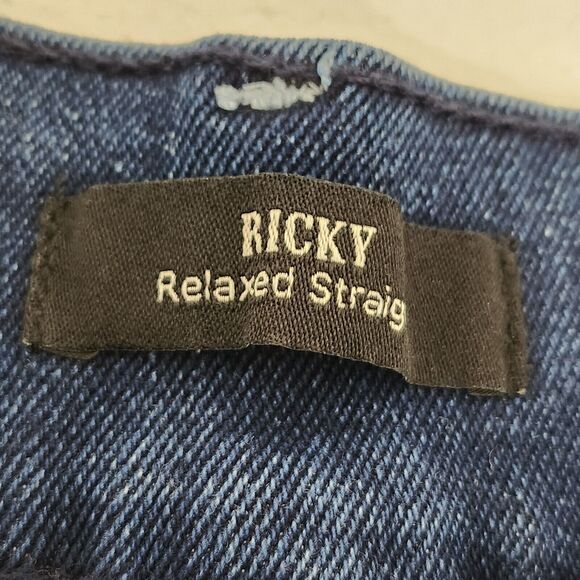 New True Religion Ricky SN Flap Shorts (32") Men Dark Lagoon Wash Denim Relaxed - Picture 4 of 10